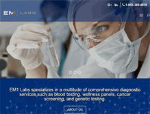 Tablet Screenshot of em1labs.com